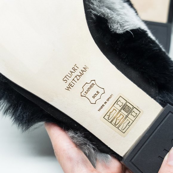 Stuart Weitzman Furgetit Fur Mules - Picture 6 of 6